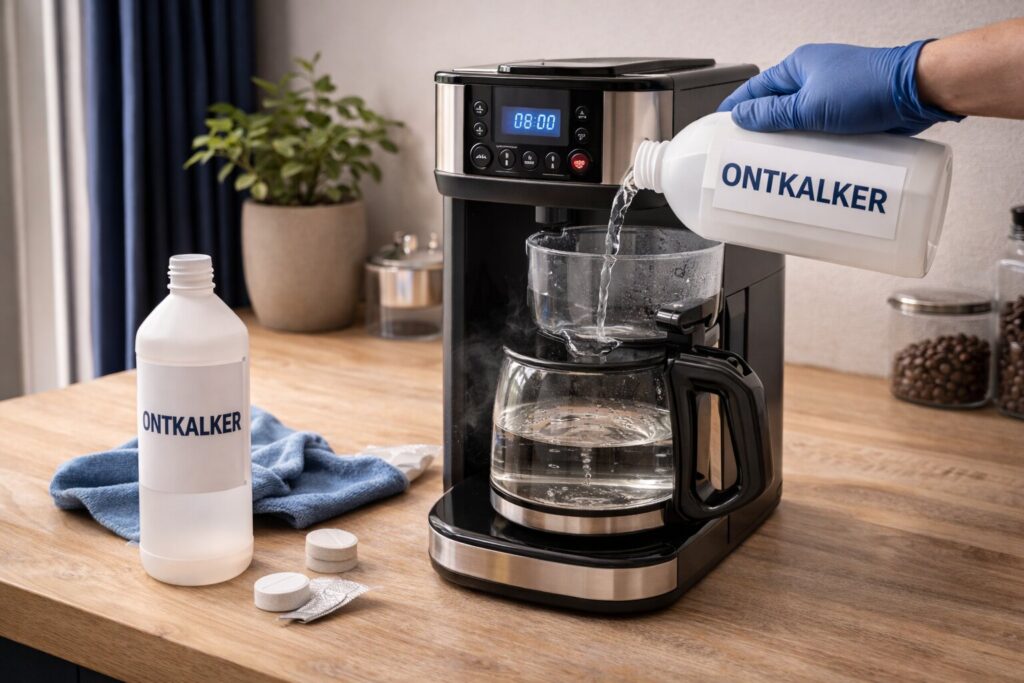 koffieapparaat ontkalken, koffieapparaat