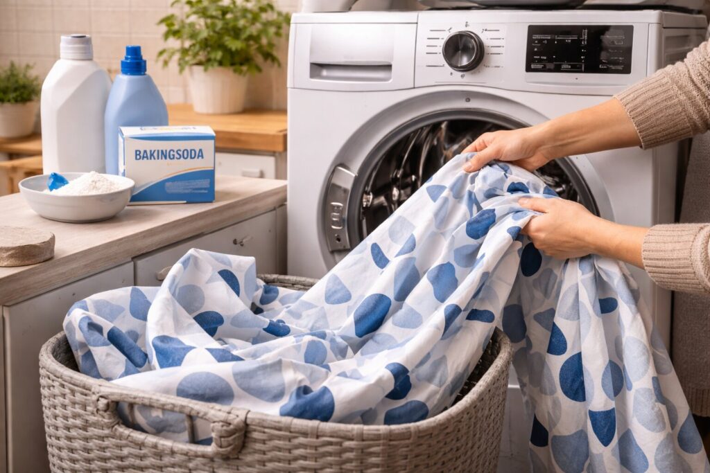 Douchegordijn wassen voor een frisse badkamer en langere levensduur