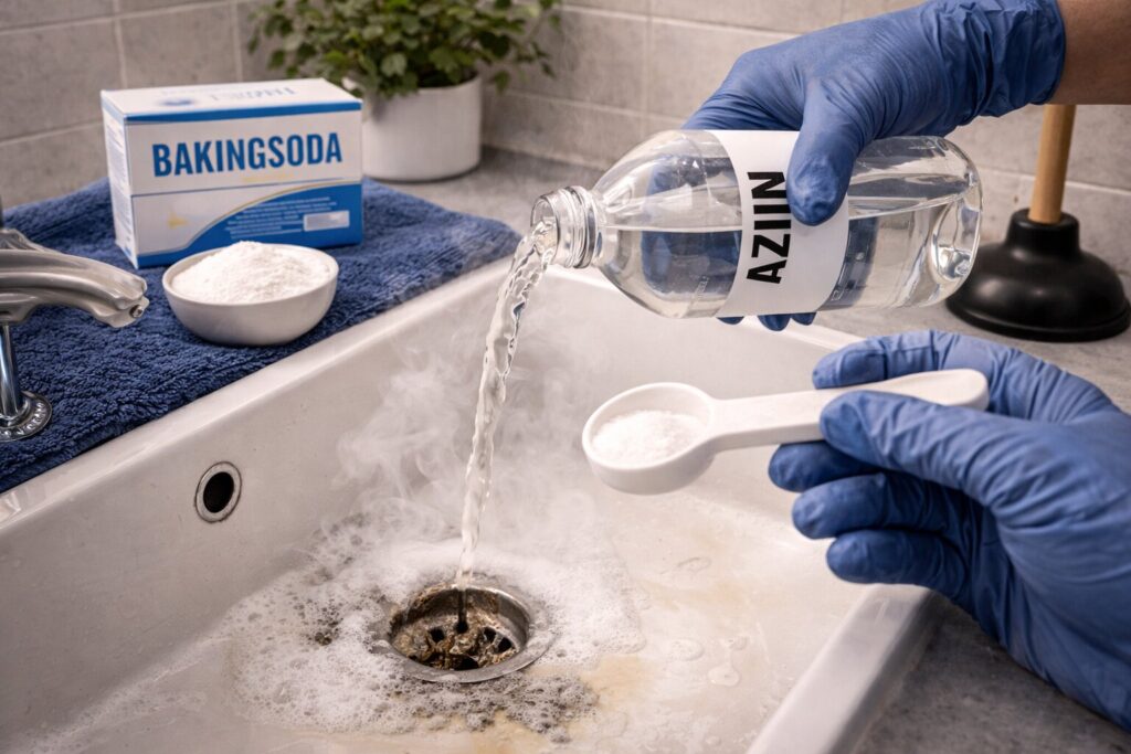 Ontstoppen met baking soda als milde en doordachte aanpak