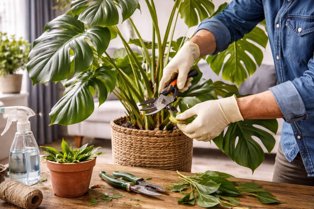 Monstera snoeien voor een gezonde groei en een evenwichtige uitstraling