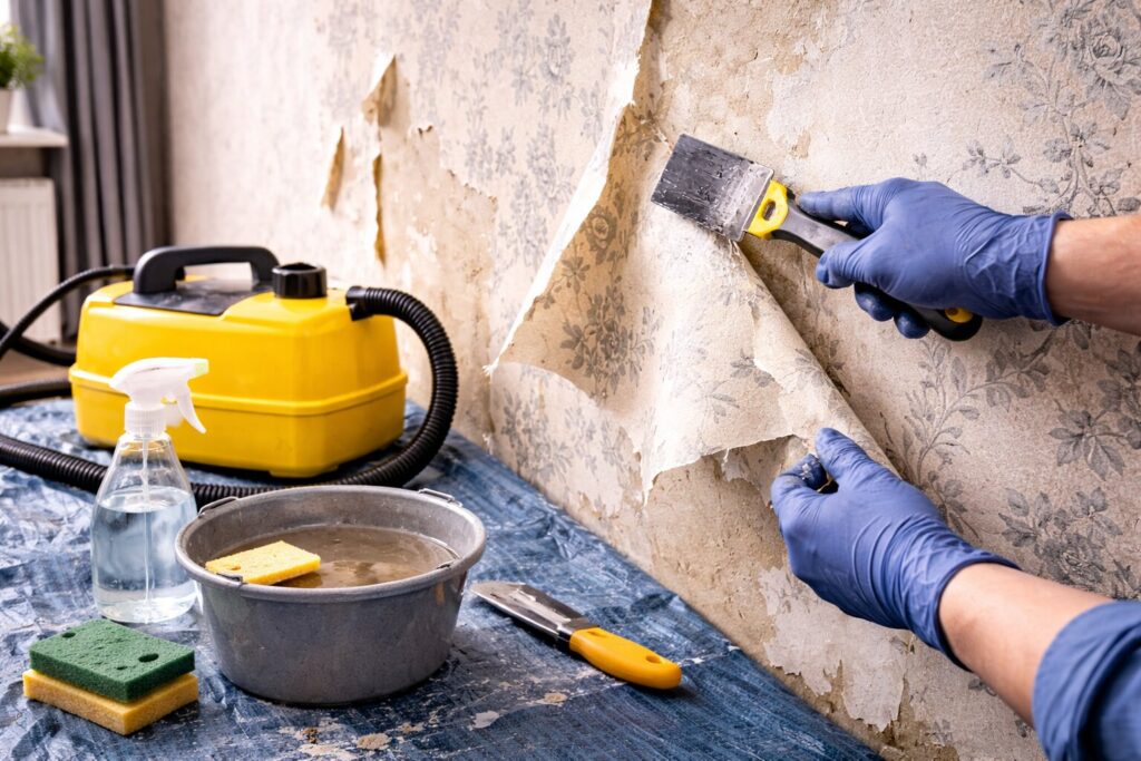 Behang afhalen zonder schade aan je muur en interieur